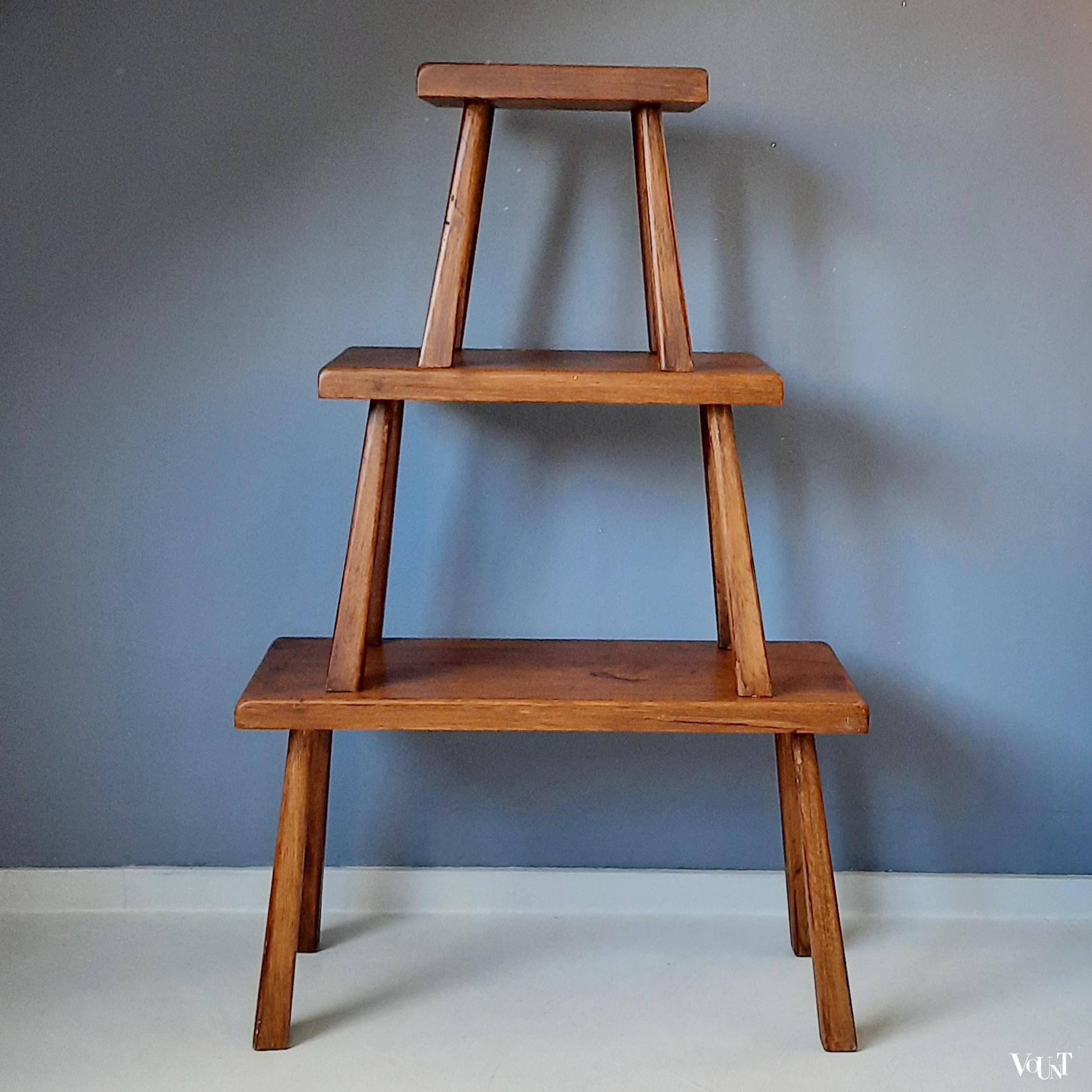 Set van 3 brutalist bijzettafels, jaren '60