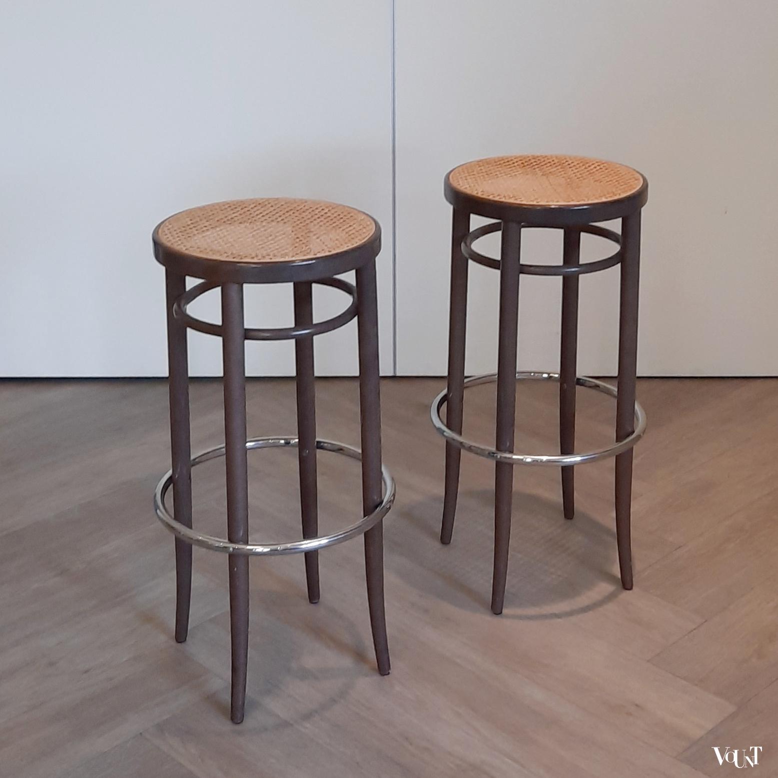 Set van 2 Thonet 204 RH barkrukken, jaren '80