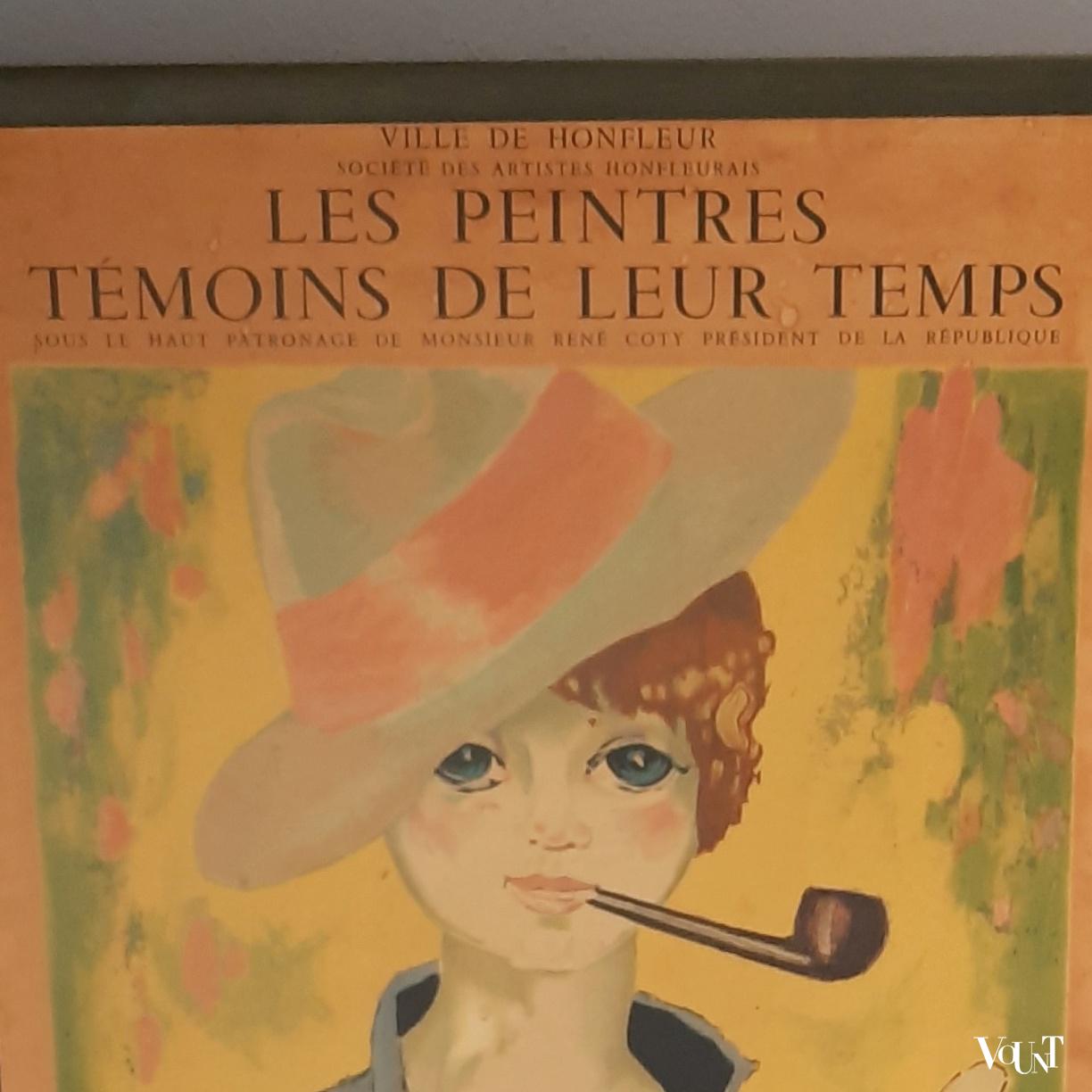 Originele Franse jaren '50 poster Van Dongen in houten lijst