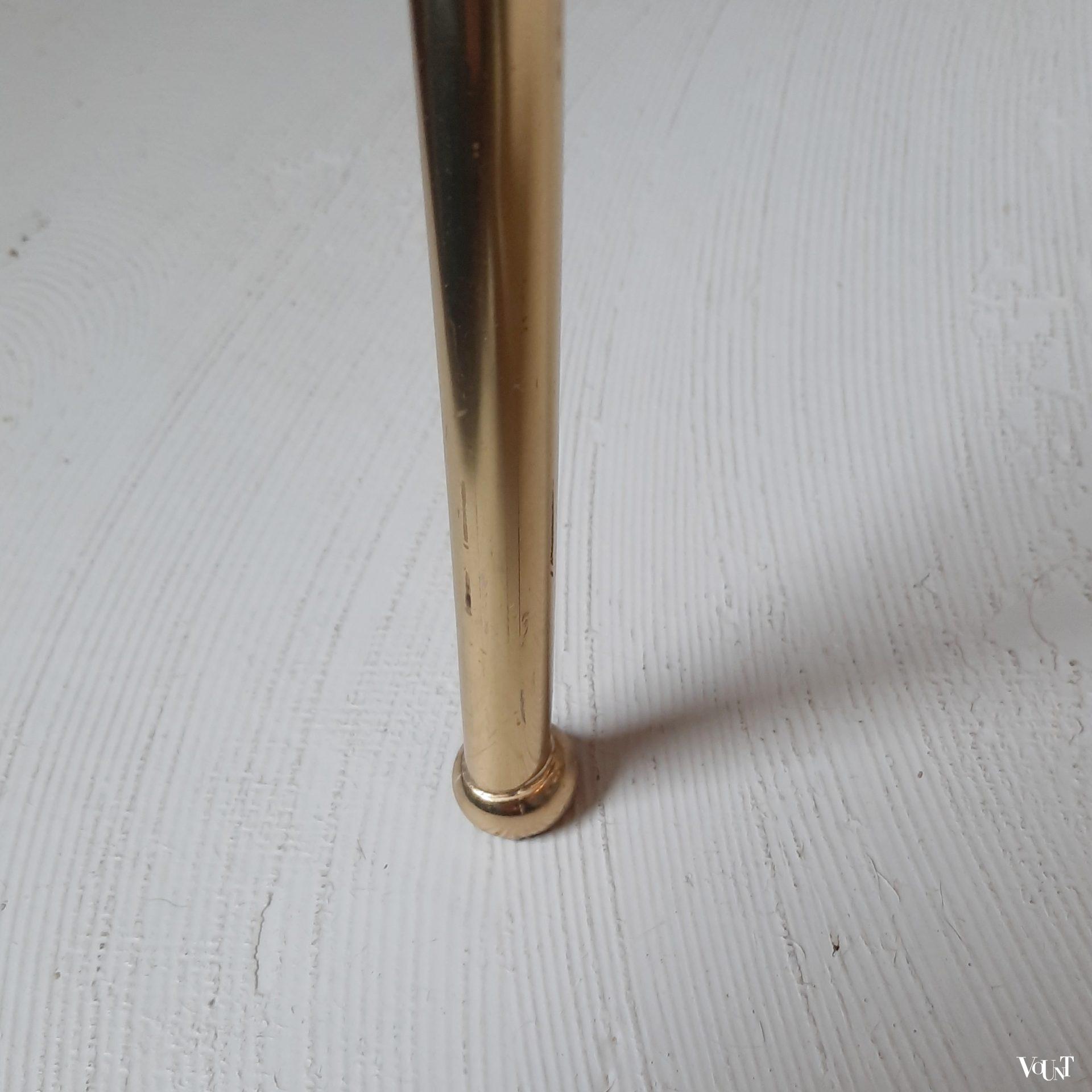 Messing Chiavari-stoeltje met fluwelen bekleding, Italië, jaren ‘60 (nr. 2)