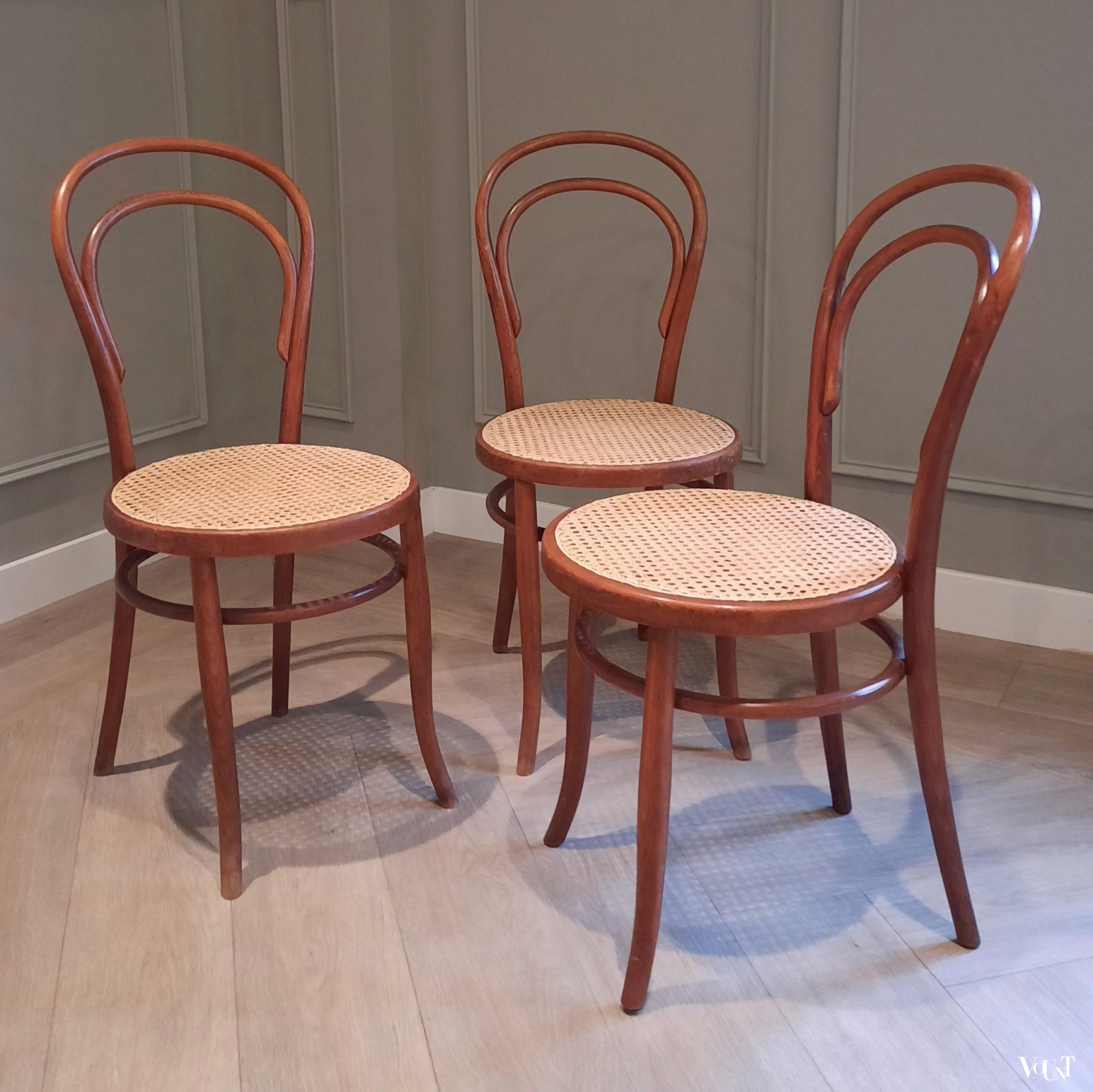 Set van 3 stoelen nr. 14, Fischel, jaren '20