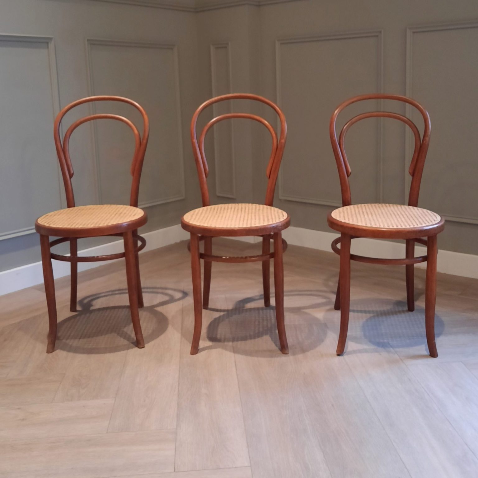 Set van 3 stoelen nr. 14, Fischel, jaren \u0026#39;20