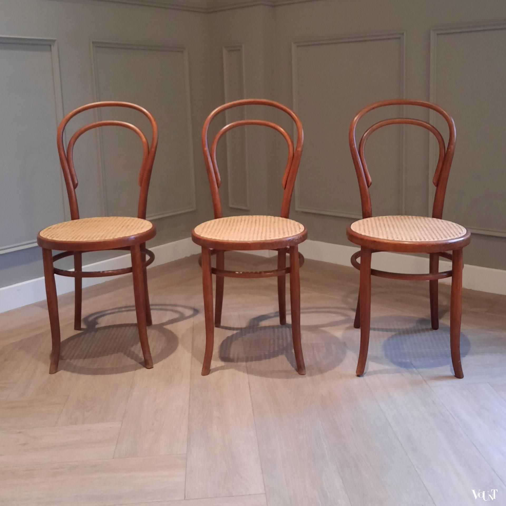 Set van 3 stoelen nr. 14, Fischel, jaren '20