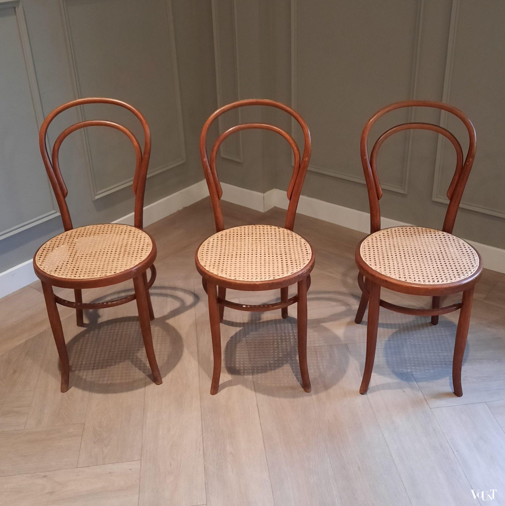 Set van 3 stoelen nr. 14, Fischel, jaren '20