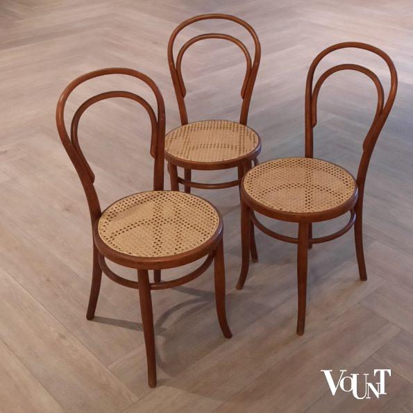 Set van 3 stoelen nr. 14, Fischel, jaren '20