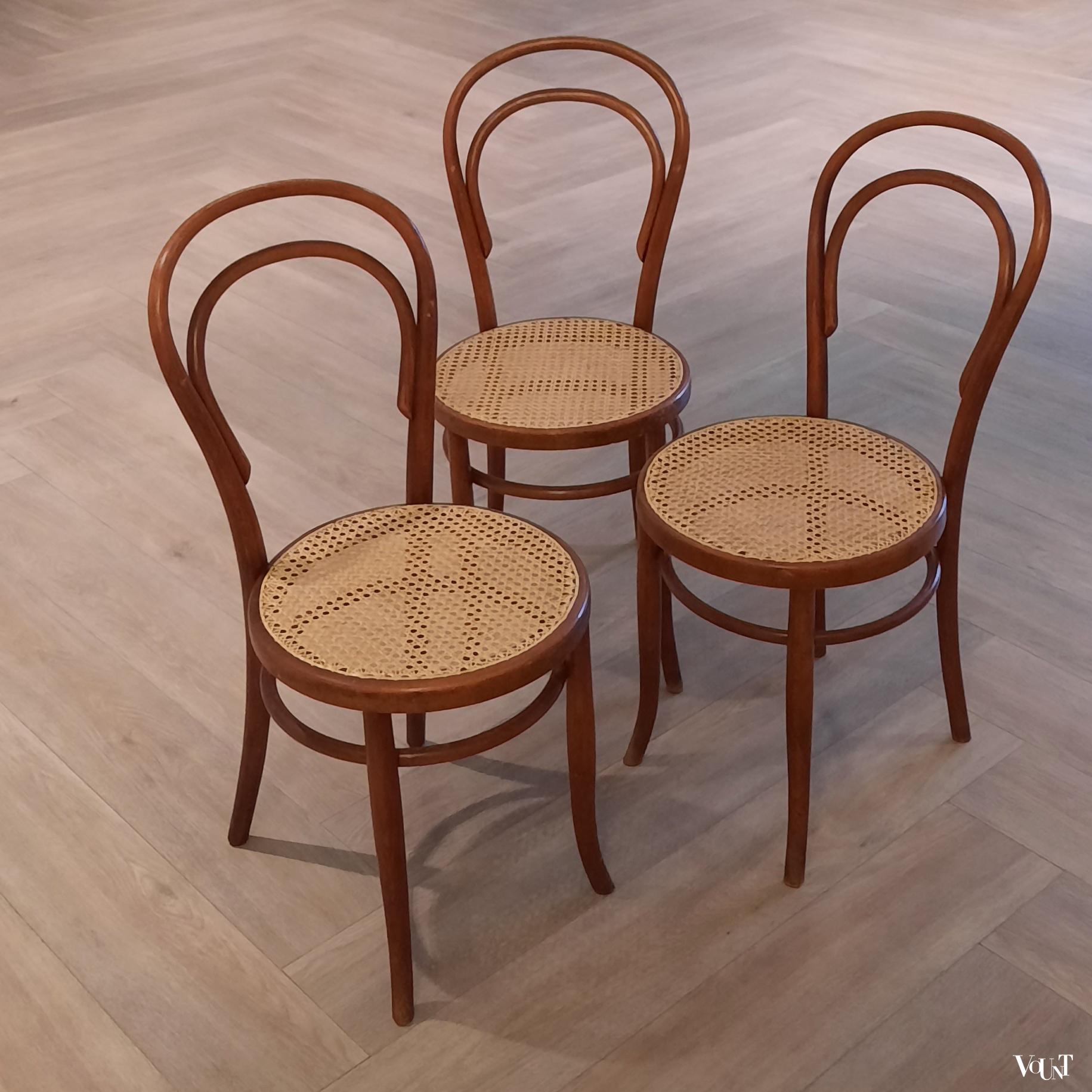 Set van 3 stoelen nr. 14, Fischel, jaren '20
