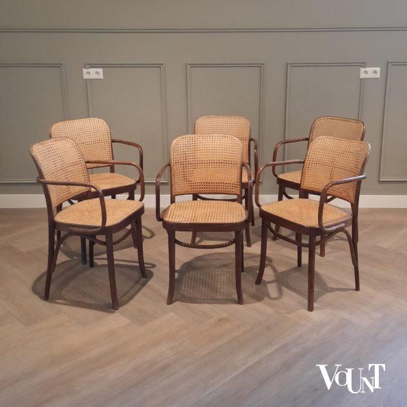 Set van 6 Praag of 811 stoelen, FMG, jaren '60
