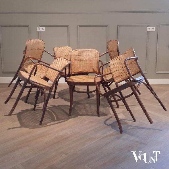 Set van 6 Praag of 811 stoelen, FMG, jaren '60