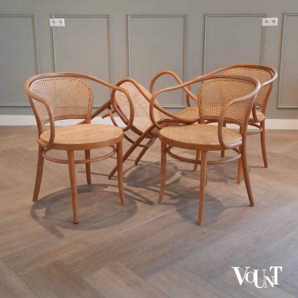 Set van 4 stoelen nr. 210, Ligna, jaren '60/'70