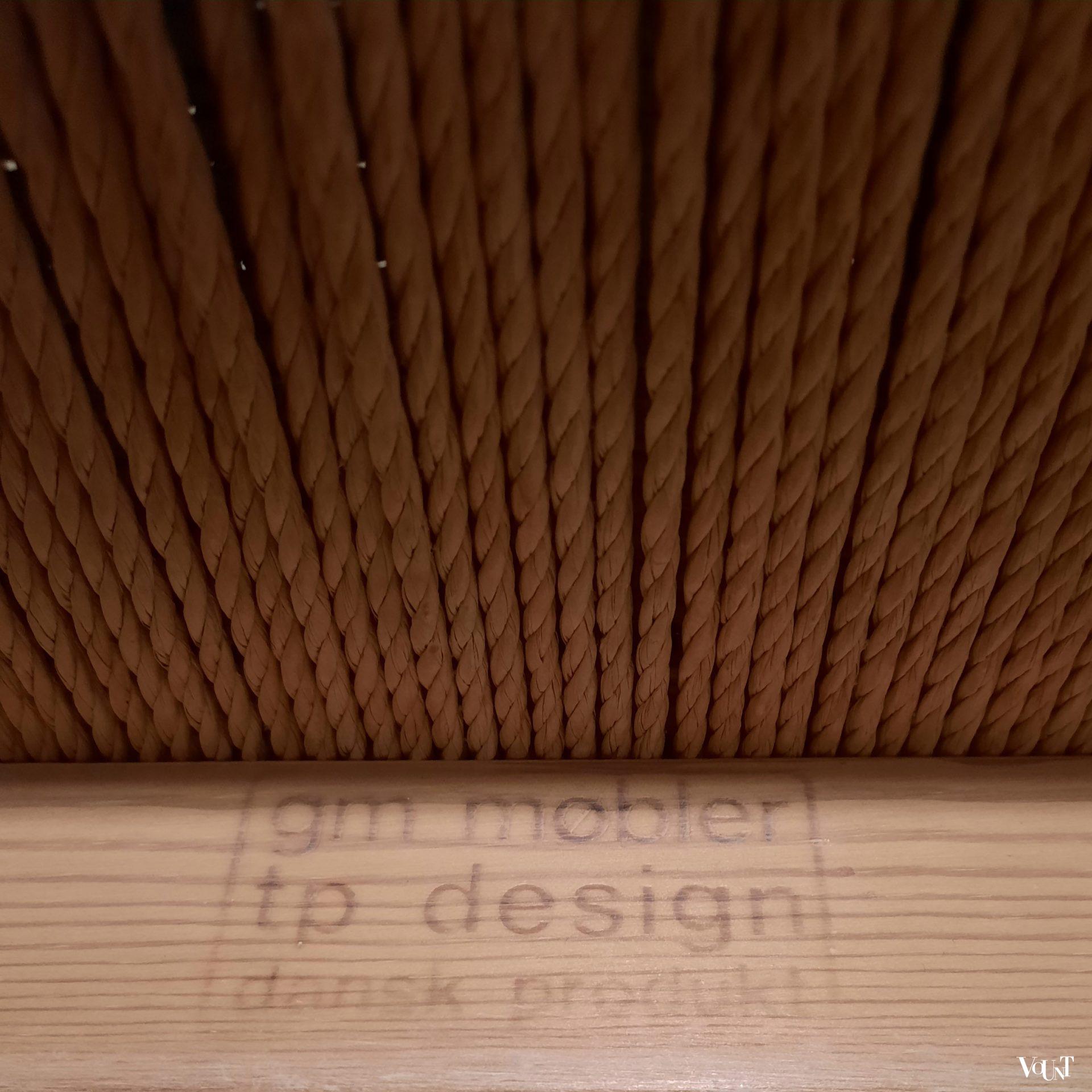 Set van 4 grenen stoelen met papercord zitting, Tage Poulsen voor Gramrode, jaren '70