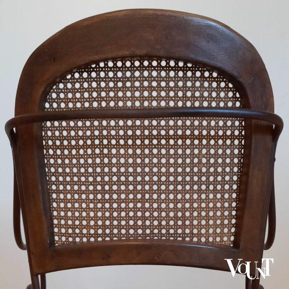 Vintage terras-/serrestoelen stafstaal, hout en rotan, Drexel Heritage Furnishing