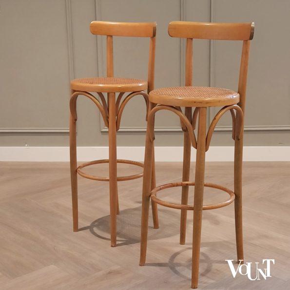 Set van 2 vintage bentwood barkrukken, jaren '70