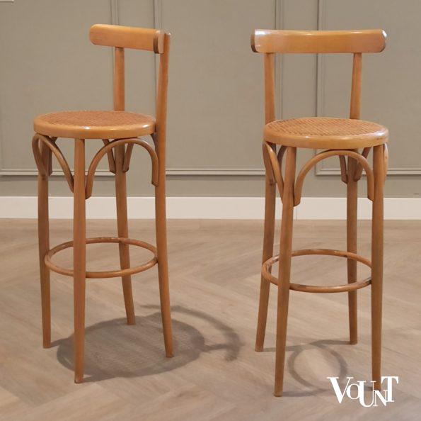 Set van 2 vintage bentwood barkrukken, jaren '70