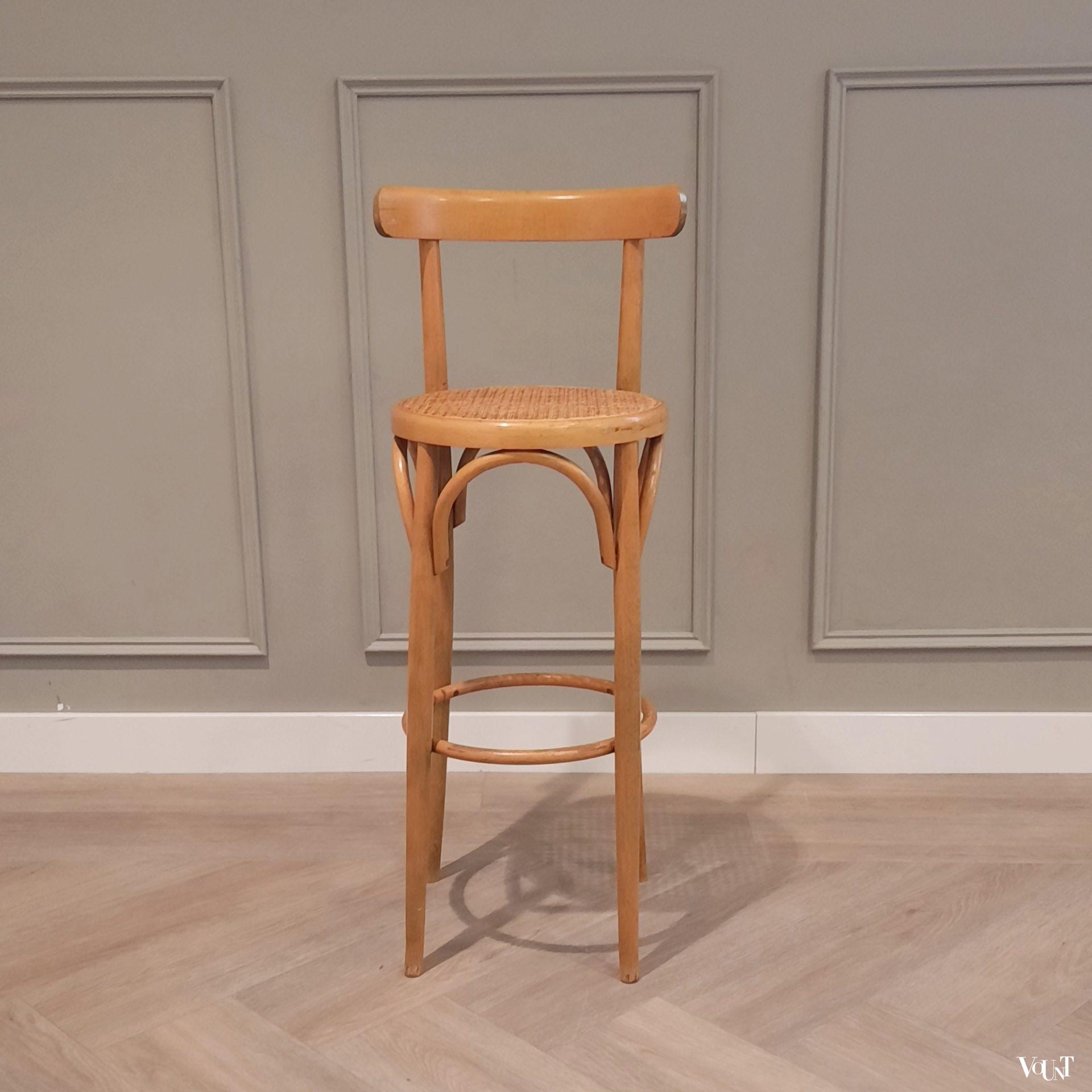 Set van 2 vintage bentwood barkrukken, jaren '70