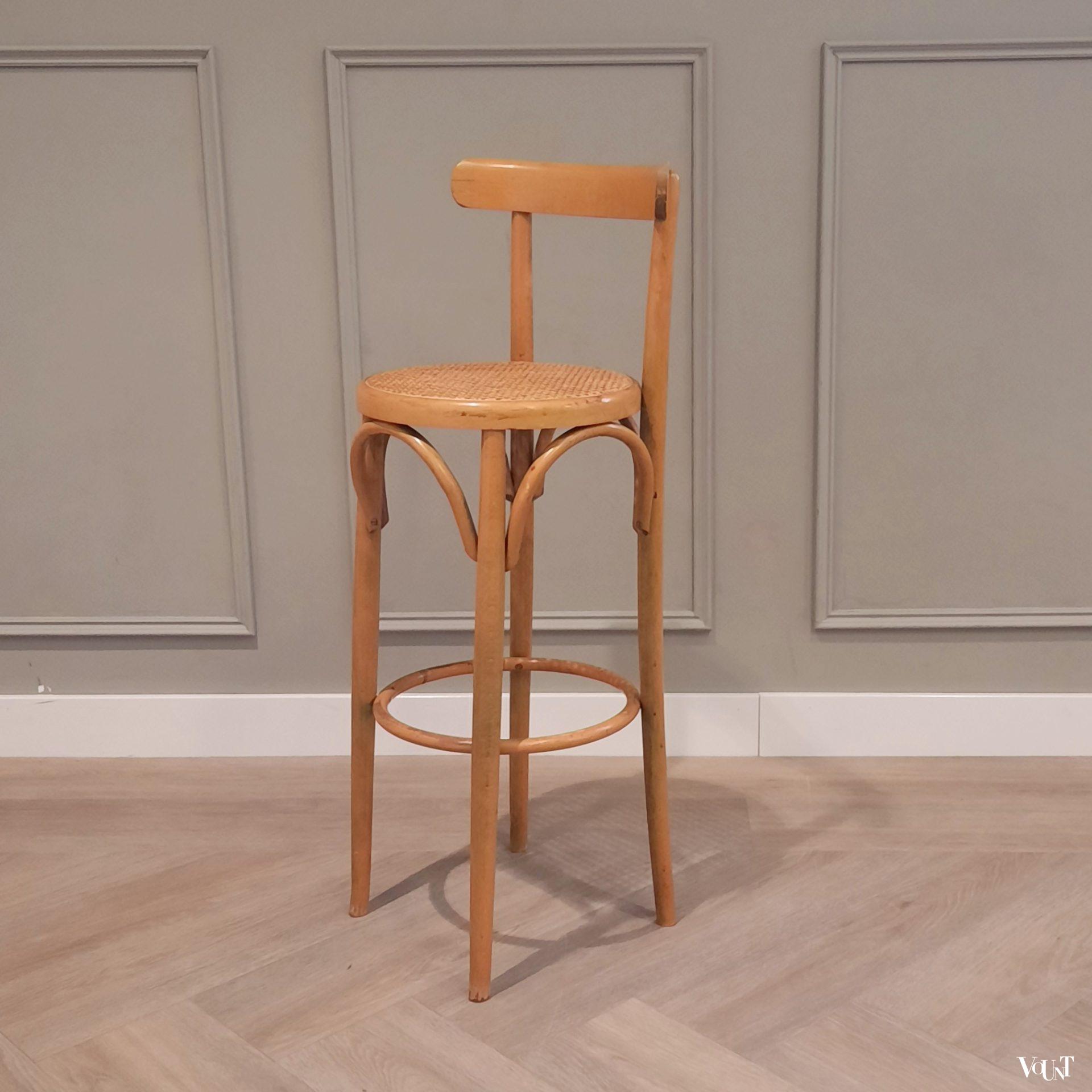 Set van 2 vintage bentwood barkrukken, jaren '70