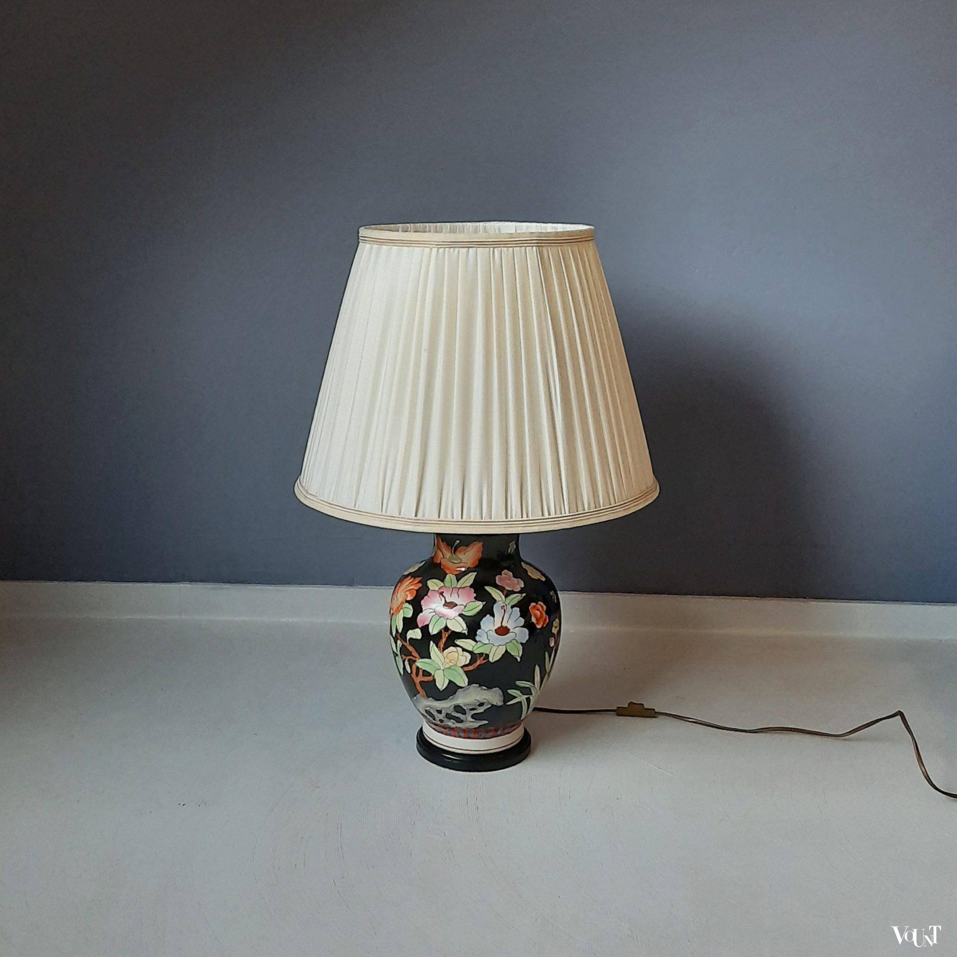 Vaaslamp Aziatische stijl, Kullmann Lampen, jaren '80