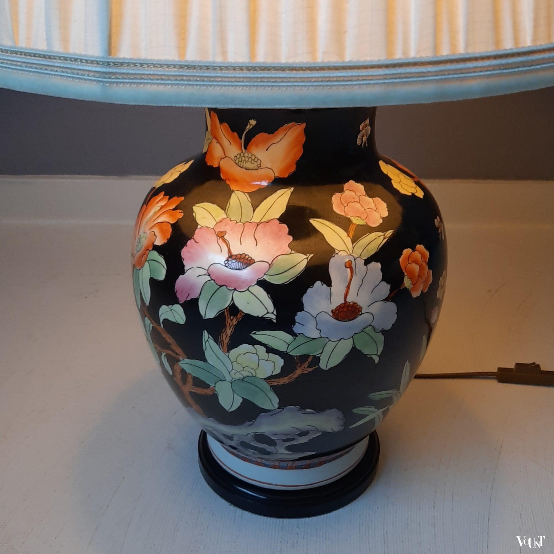 Vaaslamp Aziatische stijl, Kullmann Lampen, jaren '80