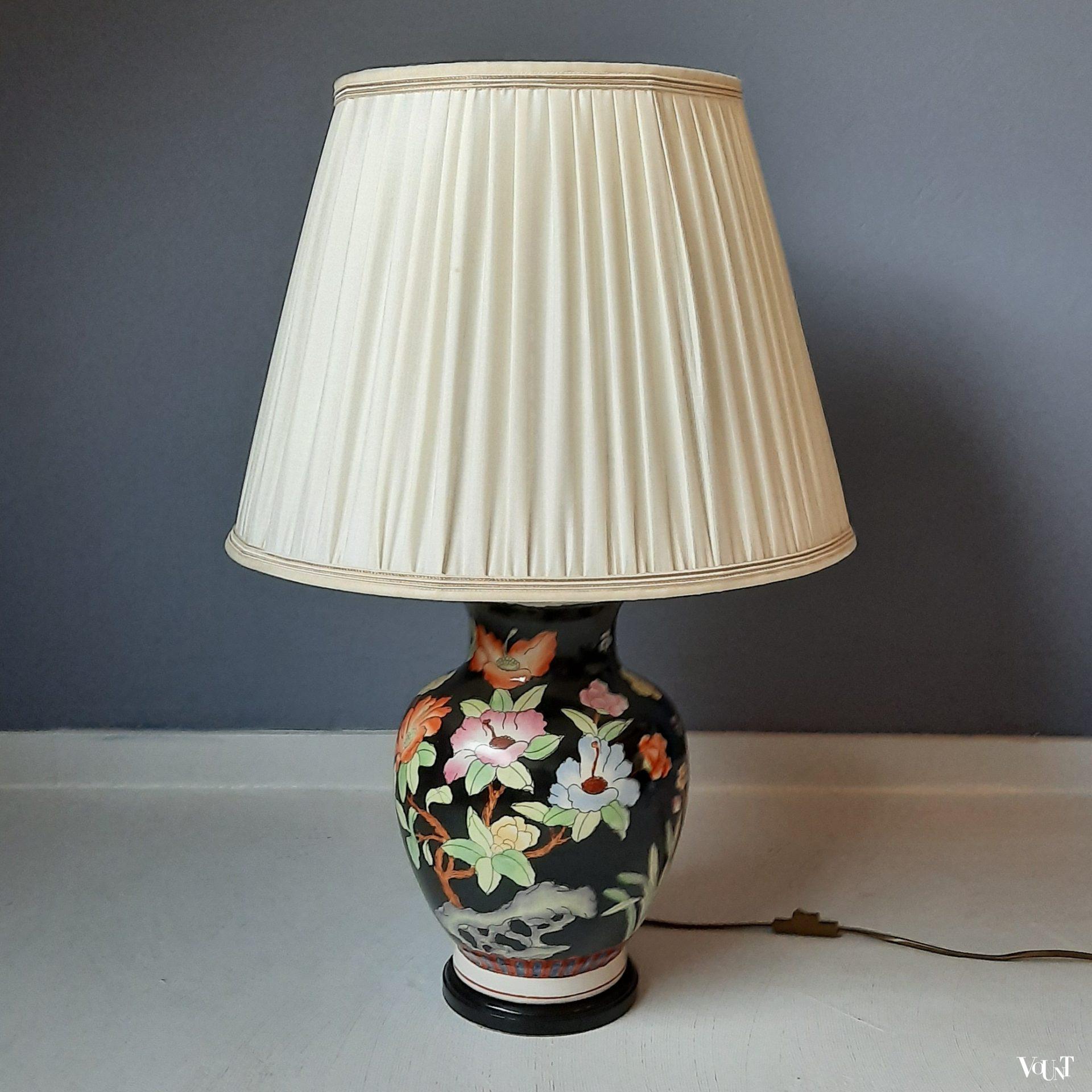 Vaaslamp Aziatische stijl, Kullmann Lampen, jaren '80