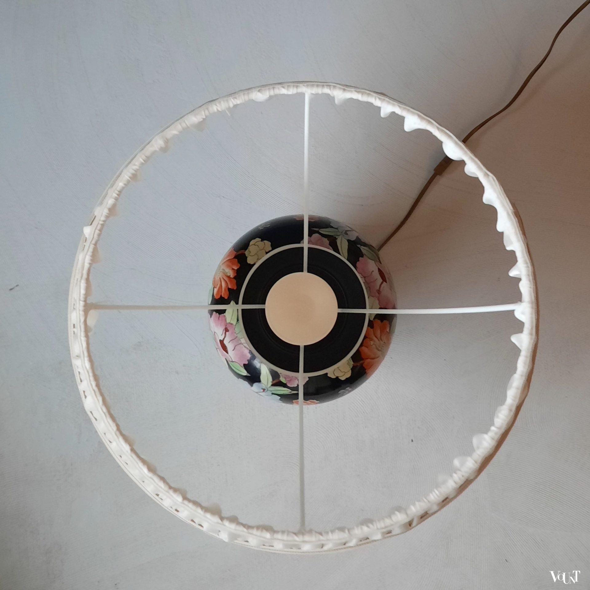Vaaslamp Aziatische stijl, Kullmann Lampen, jaren '80