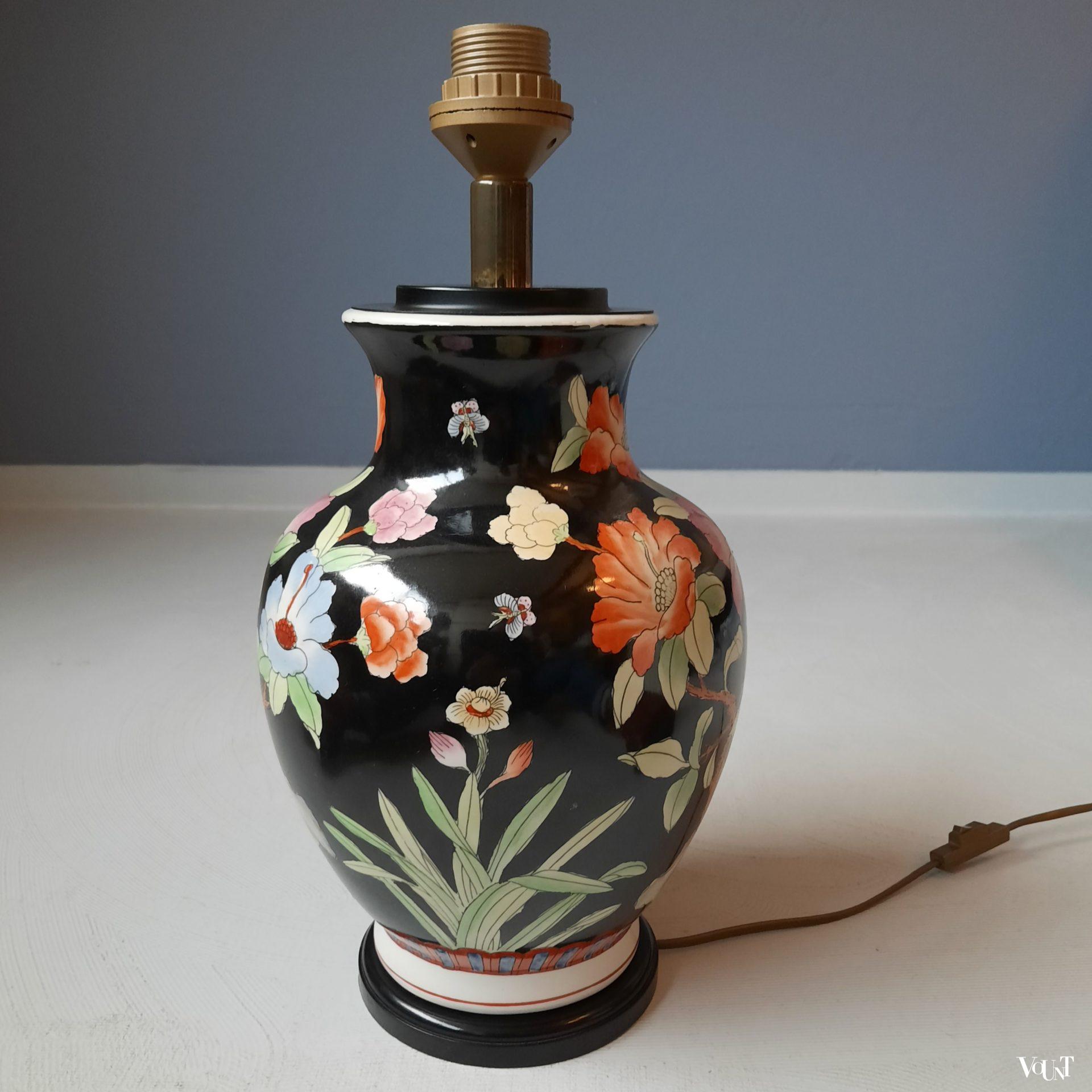 Vaaslamp Aziatische stijl, Kullmann Lampen, jaren '80