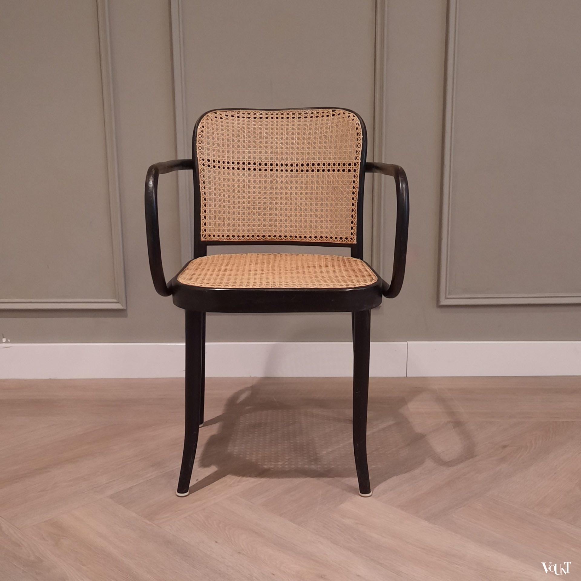 Set van 4 zwarte Praag of 811 stoelen, Ligna, jaren '60