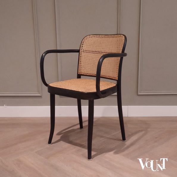 Set van 4 zwarte Praag of 811 stoelen, Ligna, jaren '60