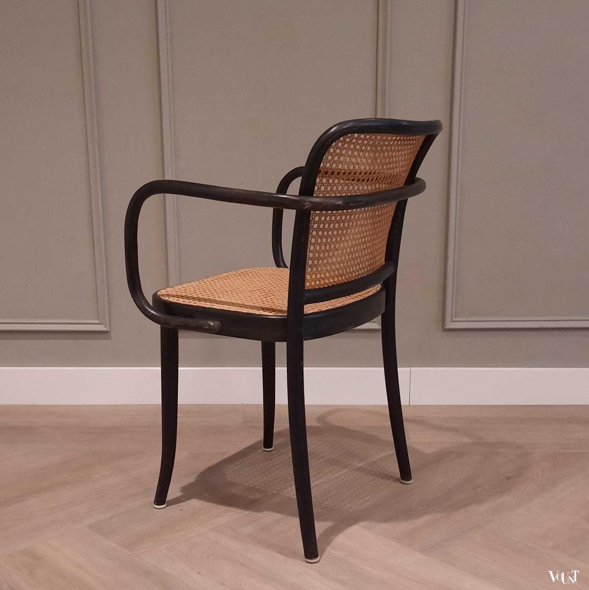 Set van 4 zwarte Praag of 811 stoelen, Ligna, jaren '60