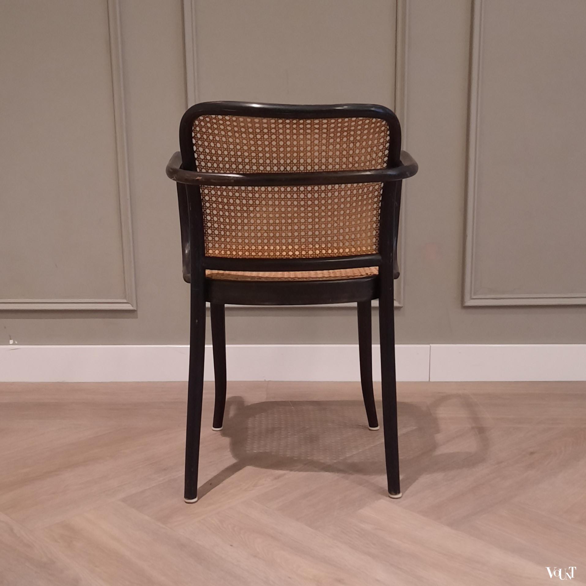 Set van 4 zwarte Praag of 811 stoelen, Ligna, jaren '60