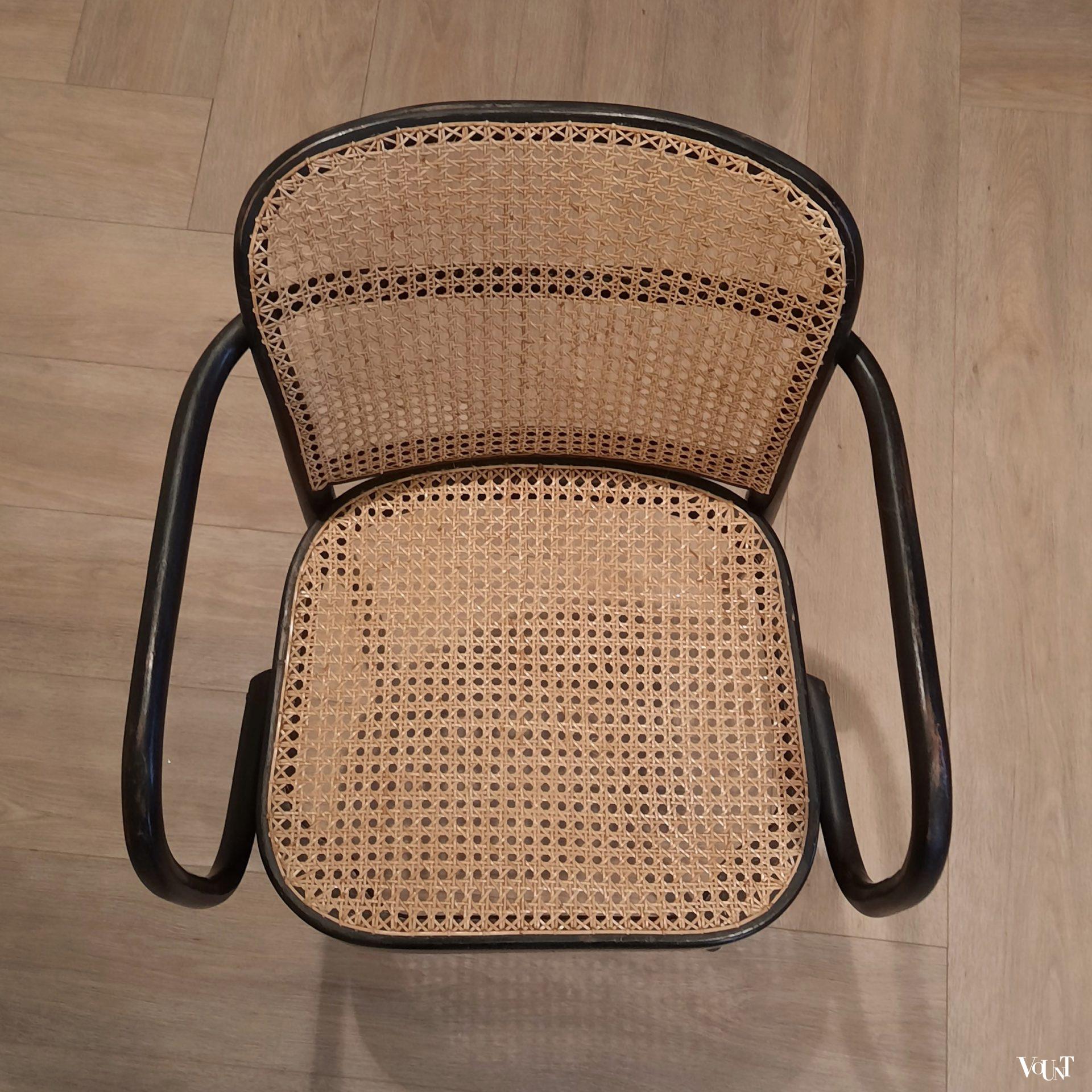 Set van 4 zwarte Praag of 811 stoelen, Ligna, jaren '60