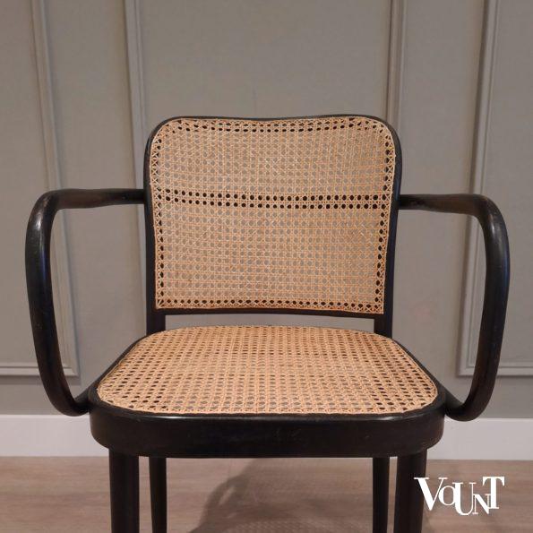 Set van 4 zwarte Praag of 811 stoelen, Ligna, jaren '60