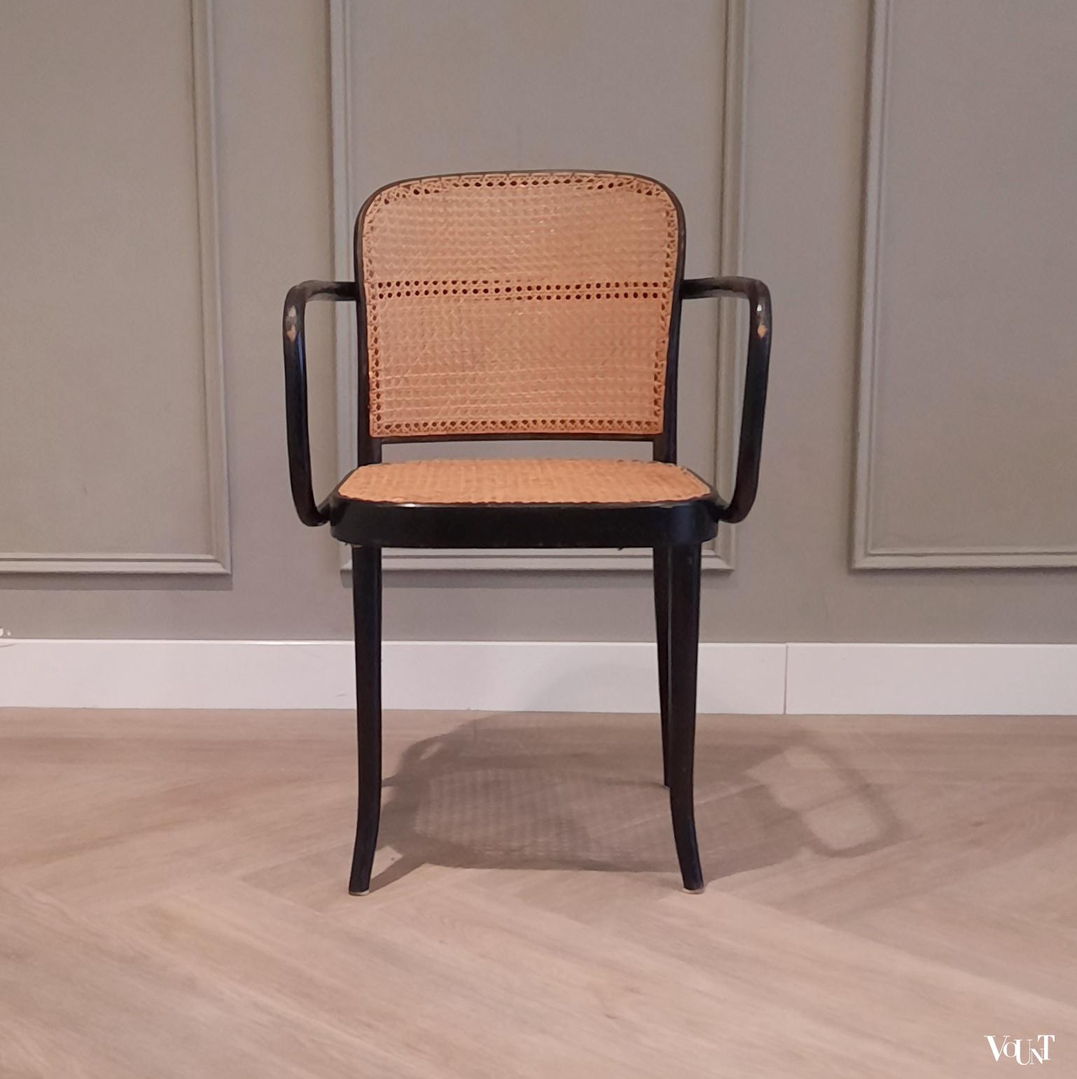 Zwarte Praag of 811 stoel, Josef Hoffmann voor Thonet / Ligna, jaren '50