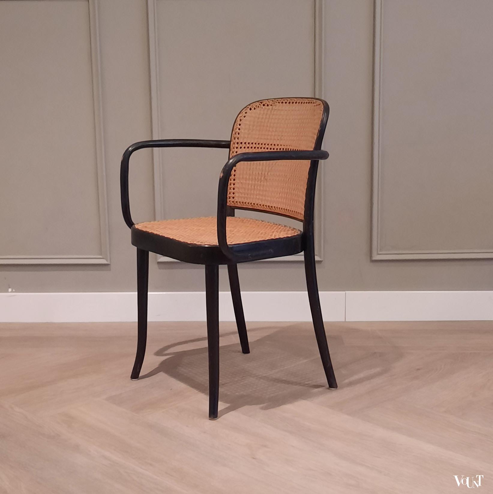 Zwarte Praag of 811 stoel, Josef Hoffmann voor Thonet / Ligna, jaren '50