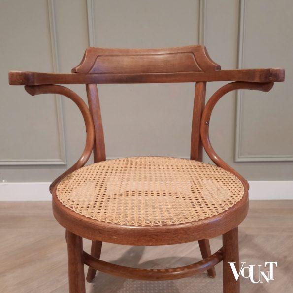 Bureaustoel met rotan zitting, nr. 6003, Thonet-Mundus, rond 1920