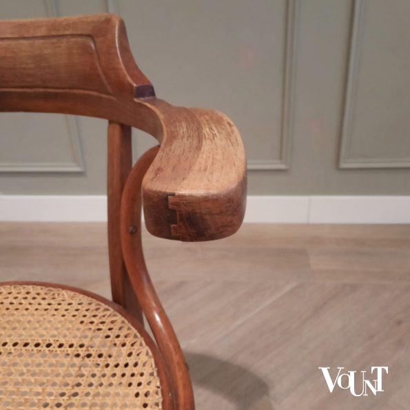 Bureaustoel met rotan zitting, nr. 6003, Thonet-Mundus, rond 1920