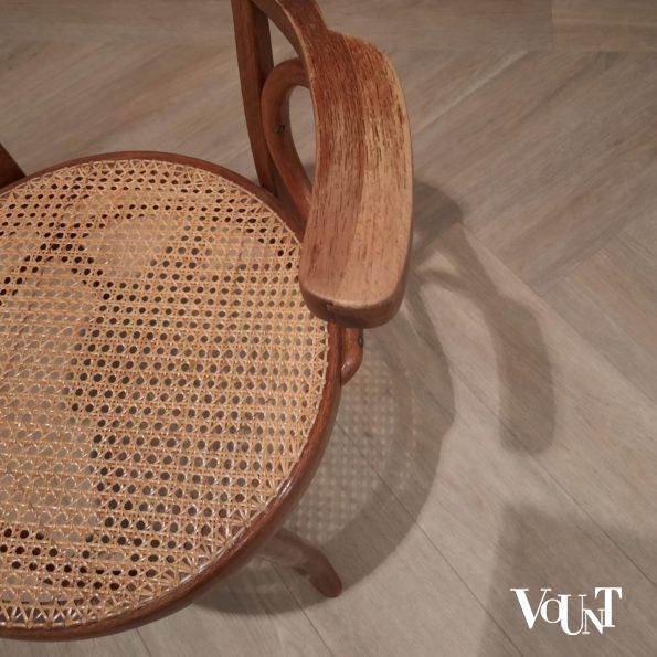 Bureaustoel met rotan zitting, nr. 6003, Thonet-Mundus, rond 1920