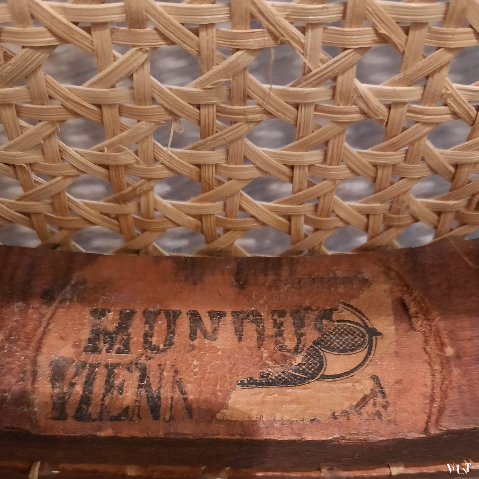 Bureaustoel met rotan zitting, nr. 6003, Thonet-Mundus, rond 1920