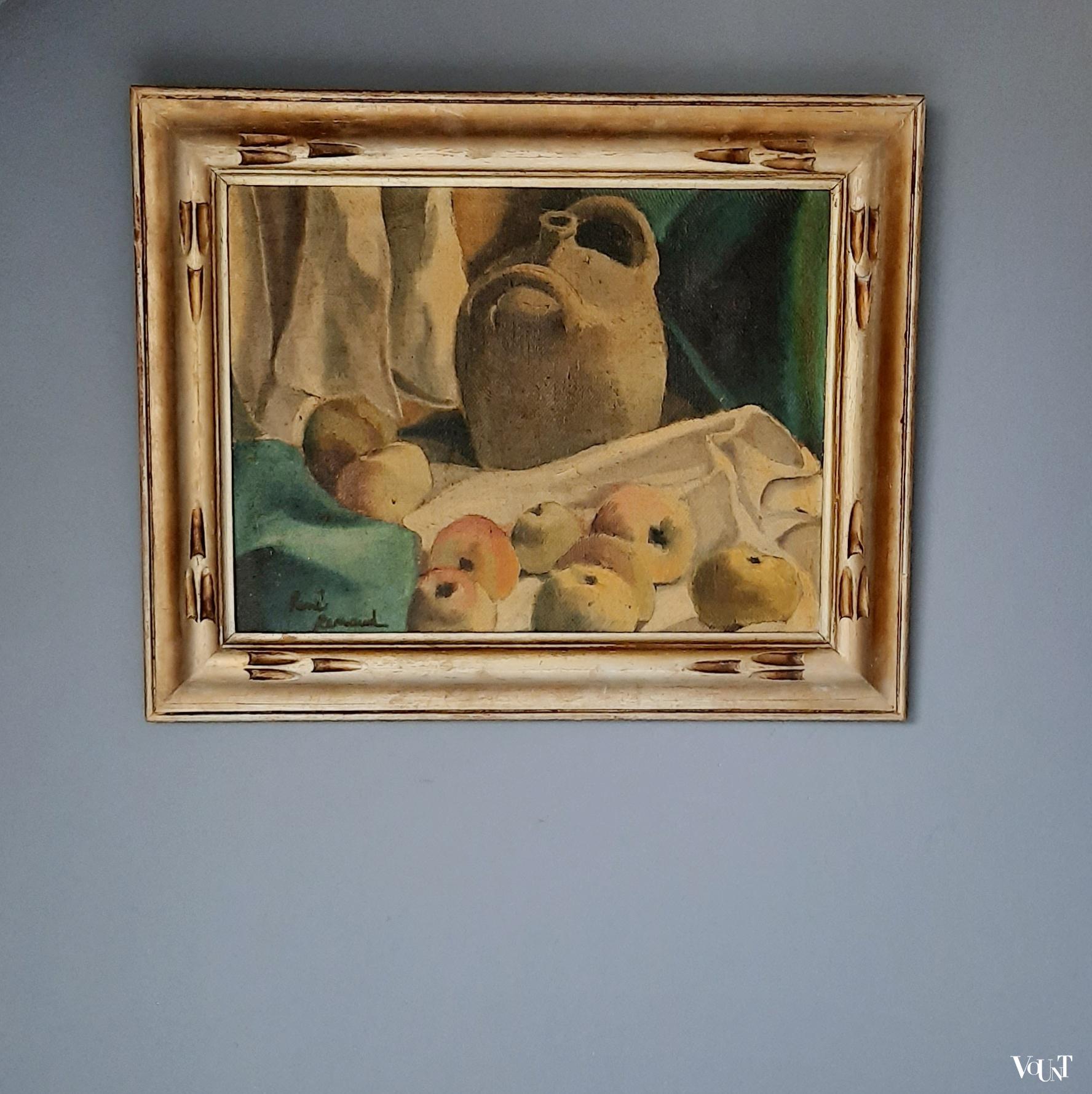 Schilderij stilleven met kruik, René Renaud, rond 1930