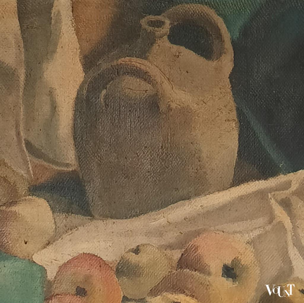Schilderij stilleven met kruik, René Renaud, rond 1930