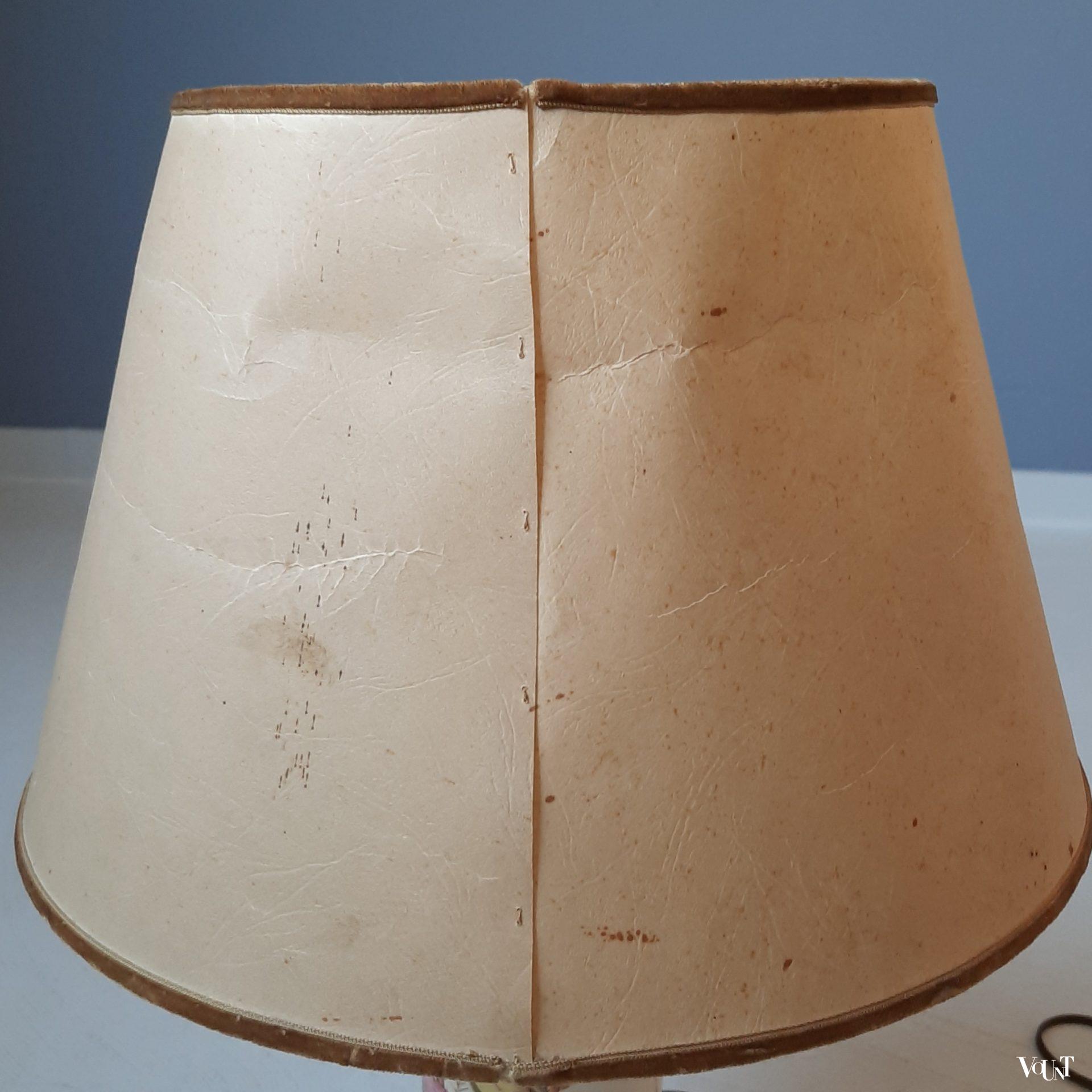 Franse tafellamp parkieten, jaren '60/'70