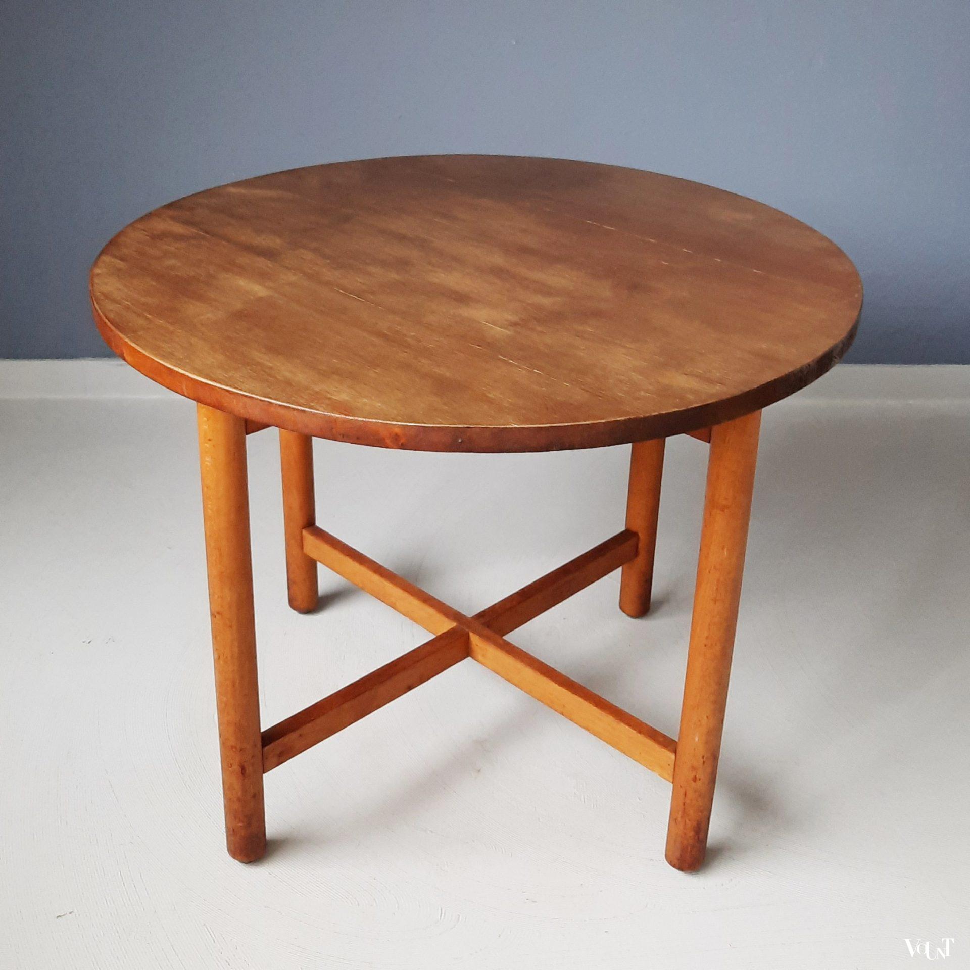 Bijzettafeltje beuken met "gouden" blad