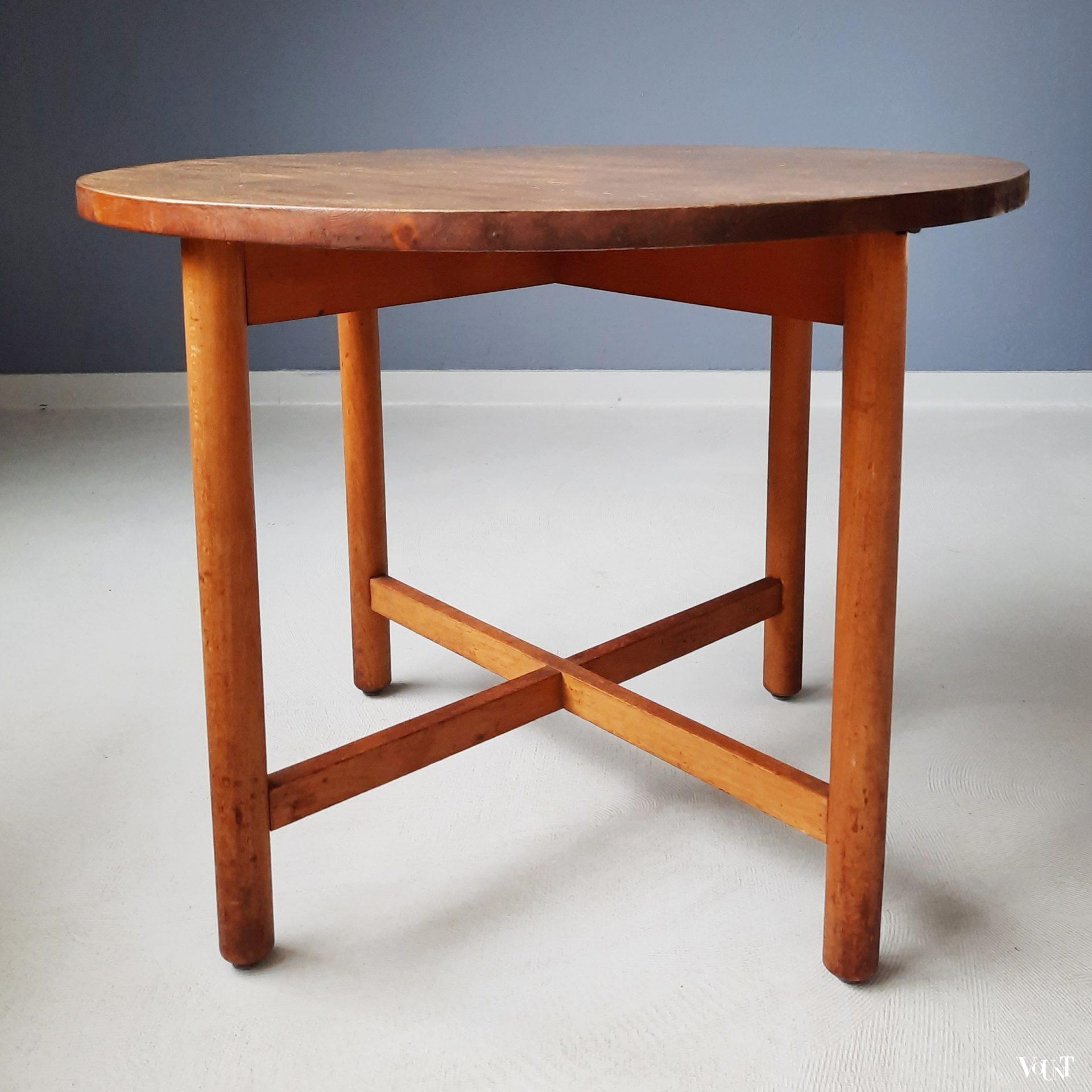 Bijzettafeltje beuken met "gouden" blad