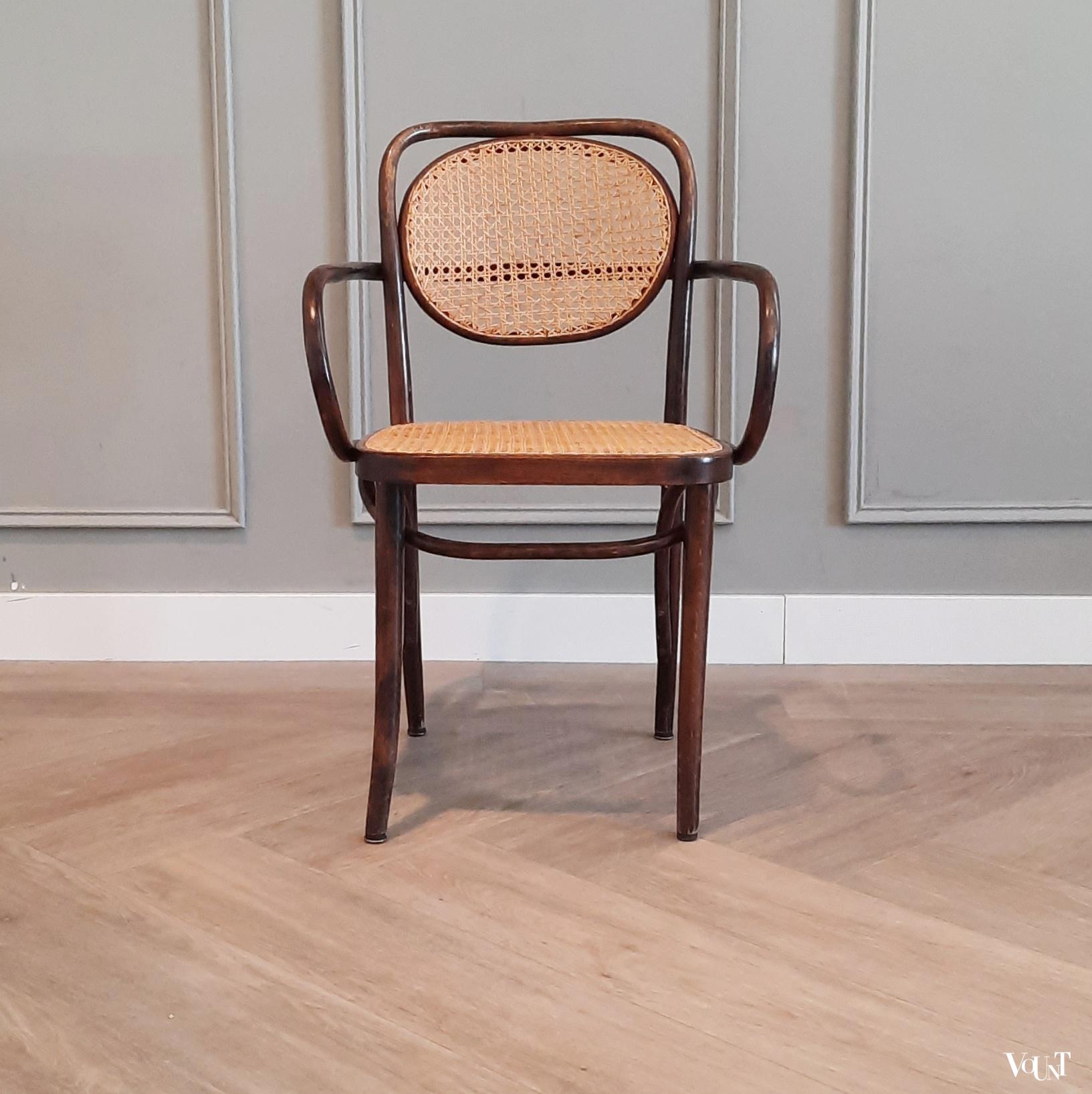 Stoel bentwood en rotan, ZPM Radomsko, jaren '60