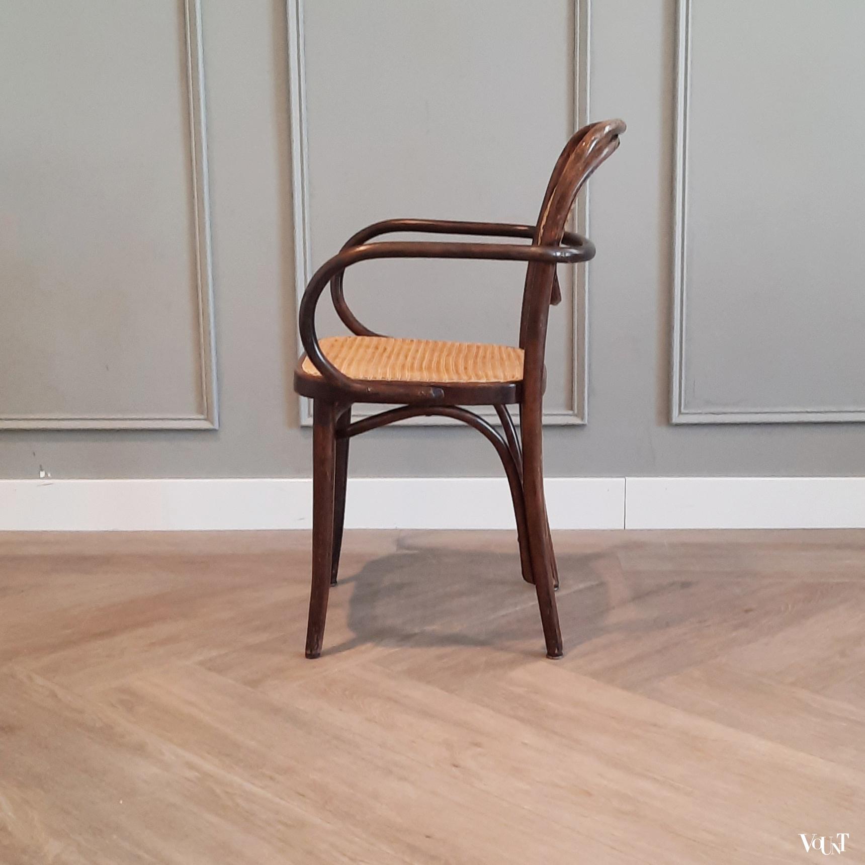 Stoel bentwood en rotan, ZPM Radomsko, jaren '60