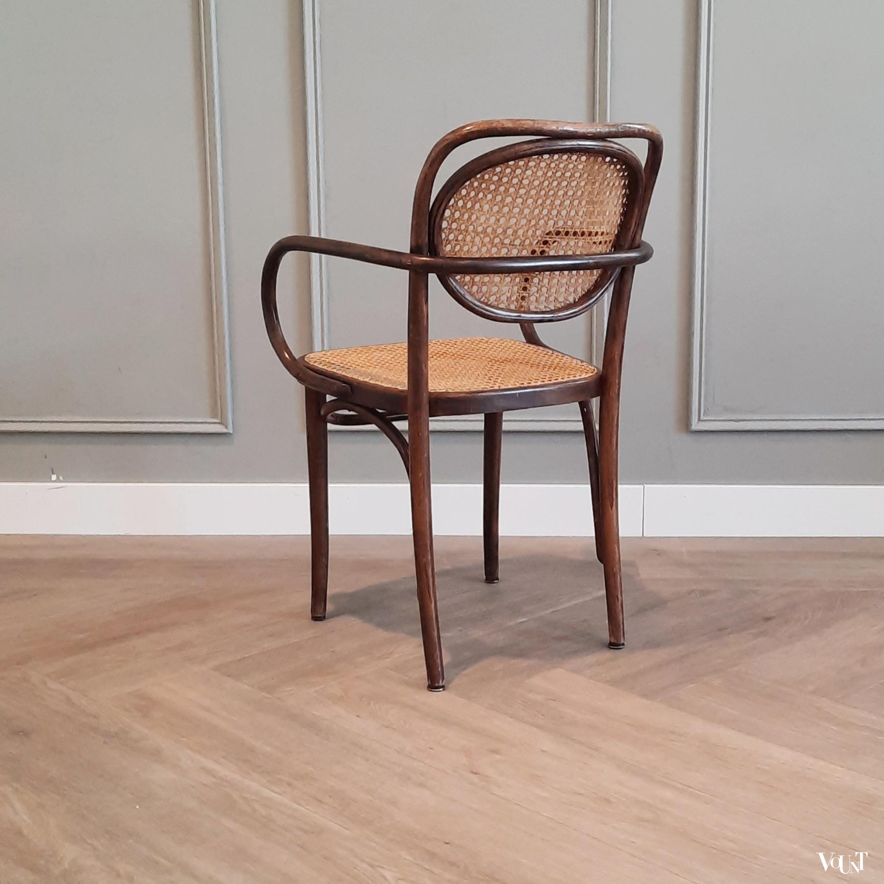 Stoel bentwood en rotan, ZPM Radomsko, jaren '60