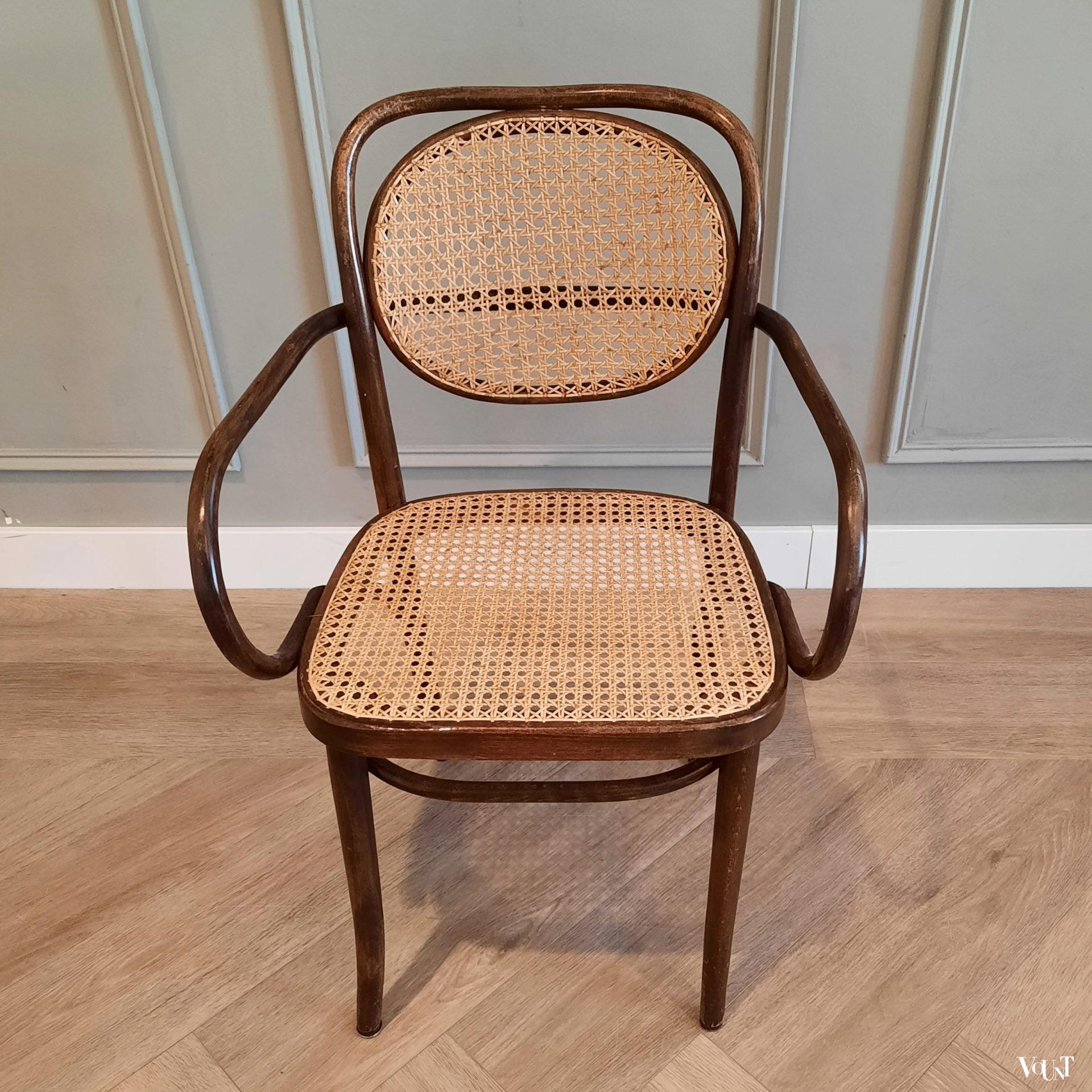 Stoel bentwood en rotan, ZPM Radomsko, jaren '60