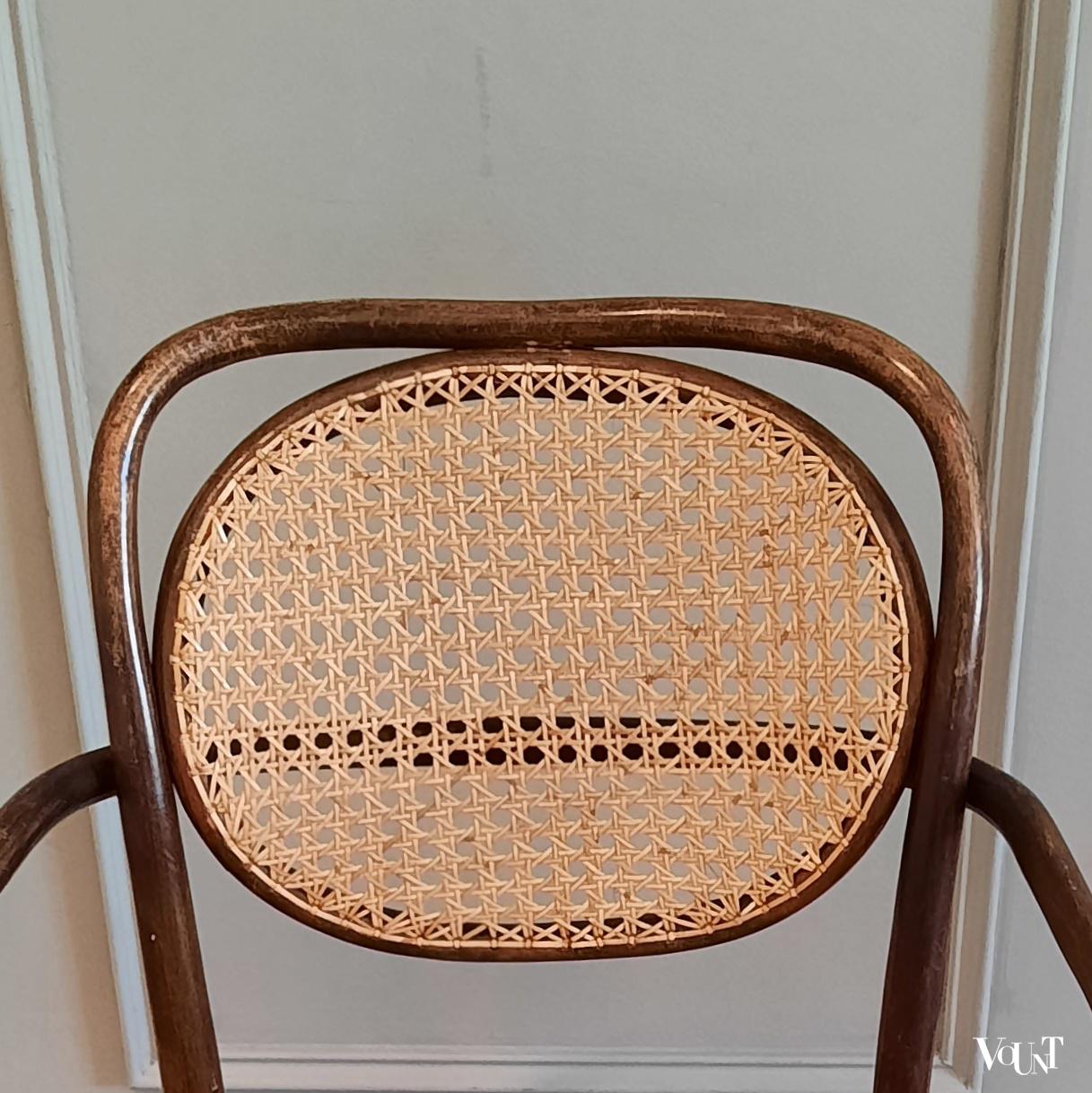 Stoel bentwood en rotan, ZPM Radomsko, jaren '60