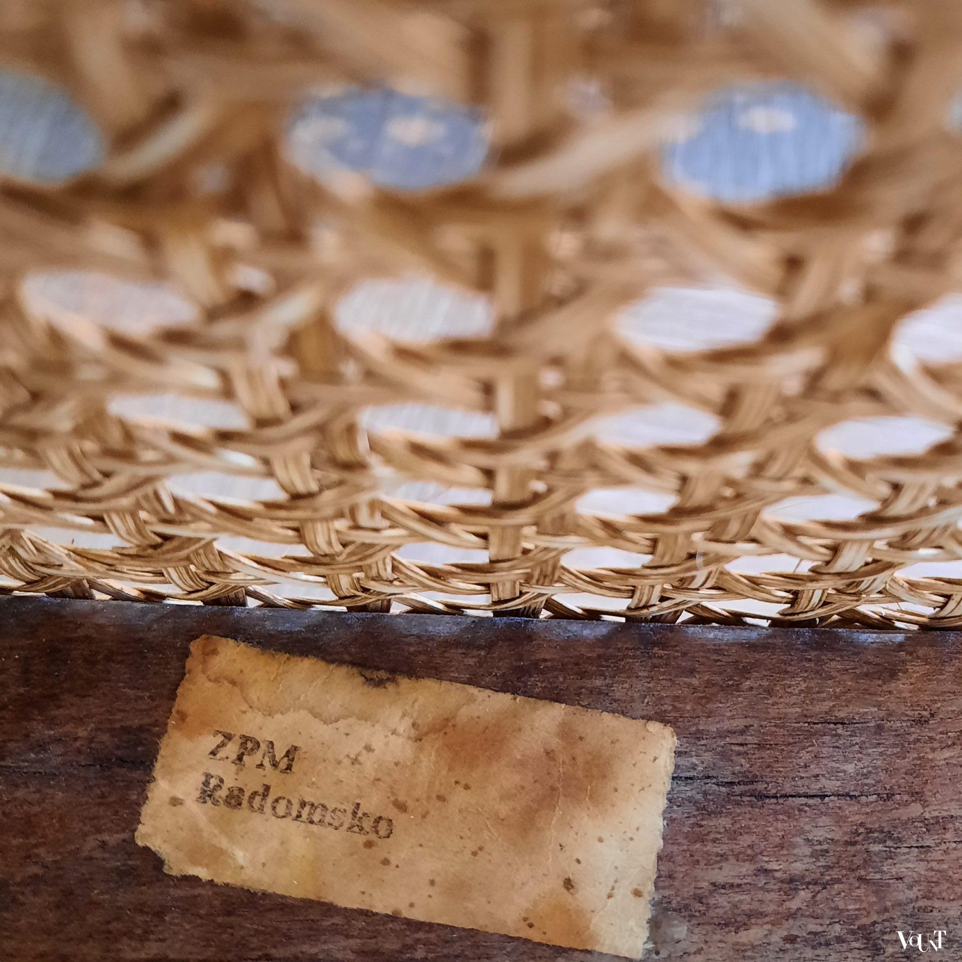 Stoel bentwood en rotan, ZPM Radomsko, jaren '60