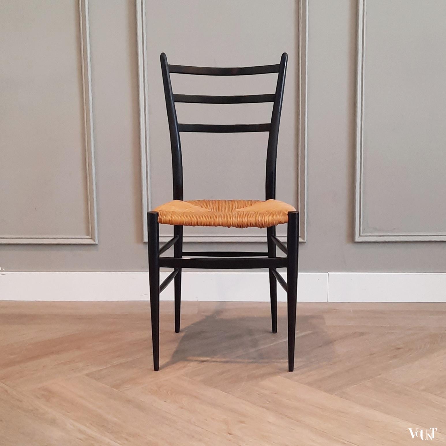 Set van 4 gemerkte Spinetto stoelen, Chiavari, Italië, jaren '50