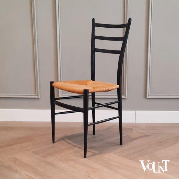 Set van 4 gemerkte Spinetto stoelen, Chiavari, Italië, jaren '50