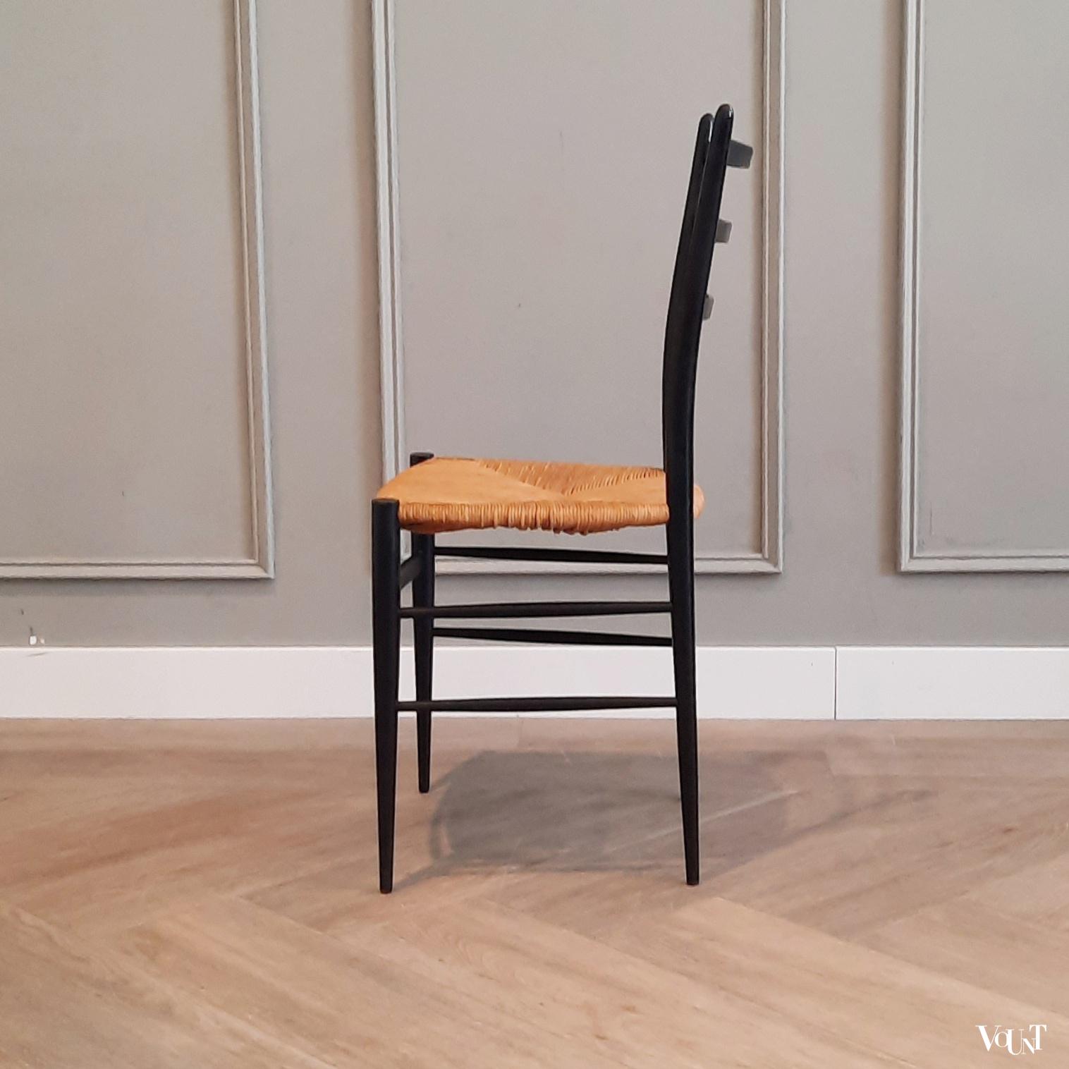 Set van 4 gemerkte Spinetto stoelen, Chiavari, Italië, jaren '50